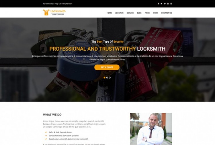 Locksmith Website Template